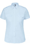 Camisa piloto de senhora de manga curta-Sky Azul-S-RAG-Tailors-Fardas-e-Uniformes-Vestuario-Pro