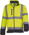 Casaco Softshell de alta visibilidade-Hi Vis Amarelo / Azul Marinho-S-RAG-Tailors-Fardas-e-Uniformes-Vestuario-Pro