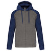 Casaco capuz bicolor unissexo-Grey Heather / Sporty Navy-XS-RAG-Tailors-Fardas-e-Uniformes-Vestuario-Pro