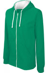 Casaco sweatshirt com capuz em contraste-Light Kelly Green / White-XS-RAG-Tailors-Fardas-e-Uniformes-Vestuario-Pro