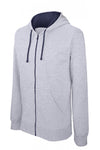 Casaco sweatshirt com capuz em contraste-Oxford Grey / Azul Marinho-XS-RAG-Tailors-Fardas-e-Uniformes-Vestuario-Pro
