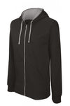 Casaco sweatshirt com capuz em contraste-Preto / Fine Grey-XS-RAG-Tailors-Fardas-e-Uniformes-Vestuario-Pro