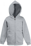 Casaco sweatshirt de criança Classic com capuz (62-045-0)-Heather Grey-5/6-RAG-Tailors-Fardas-e-Uniformes-Vestuario-Pro