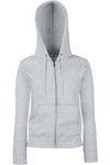 Casaco sweatshirt de senhora com capuz Premium (62-118-0)-Heather Grey-S-RAG-Tailors-Fardas-e-Uniformes-Vestuario-Pro