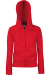 Casaco sweatshirt de senhora com capuz Premium (62-118-0)-Vermelho-S-RAG-Tailors-Fardas-e-Uniformes-Vestuario-Pro