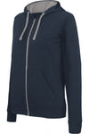 Casaco sweatshirt de senhora com capuz em contraste-Azul Marinho / Fine Grey-XS-RAG-Tailors-Fardas-e-Uniformes-Vestuario-Pro
