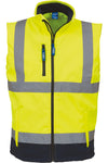 Colete Softshell de alta visibilidade-Hi Vis Amarelo / Azul Marinho-S-RAG-Tailors-Fardas-e-Uniformes-Vestuario-Pro