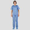 Conjunto Pijama Cirúrgico de Sarja Laura-Azul Celeste 107-XS-RAG-Tailors-Fardas-e-Uniformes-Vestuario-Pro