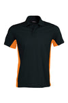 FLAG - POLO PIQUÉ BICOLOR-Preto / Laranja-S-RAG-Tailors-Fardas-e-Uniformes-Vestuario-Pro