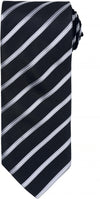 Gravata "Sports Stripe"-Preto / Silver-One Size-RAG-Tailors-Fardas-e-Uniformes-Vestuario-Pro