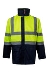 PARKA 4 EM 1 BICOLOR DE ALTA VISIBILIDADE-Amarelo / Azul Marinho FLUORESCENTE-S-RAG-Tailors-Fardas-e-Uniformes-Vestuario-Pro