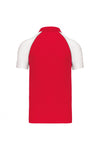 POLO BASEBALL > POLO DE HOMEM BICOLOR-Vermelho / Branco-S-RAG-Tailors-Fardas-e-Uniformes-Vestuario-Pro