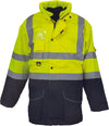 Parka de segurança de alta visibilidade 7 em 1-Hi Vis Amarelo / Azul Marinho-S-RAG-Tailors-Fardas-e-Uniformes-Vestuario-Pro