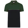 Polo bicolor de manga curta eco-responsável unissexo-Black / Forest Green-XS-RAG-Tailors-Fardas-e-Uniformes-Vestuario-Pro