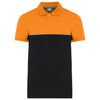 Polo bicolor de manga curta eco-responsável unissexo-Black / Orange-XS-RAG-Tailors-Fardas-e-Uniformes-Vestuario-Pro