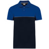 Polo bicolor de manga curta eco-responsável unissexo-Navy / Royal Blue-XS-RAG-Tailors-Fardas-e-Uniformes-Vestuario-Pro
