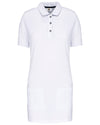 Polo comprido de manga curta para senhora-White / Navy-XS-RAG-Tailors-Fardas-e-Uniformes-Vestuario-Pro