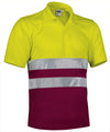 Polo de Alta Visibilidade Adamantina-Amarelo Flor/Bordou-S-RAG-Tailors-Fardas-e-Uniformes-Vestuario-Pro