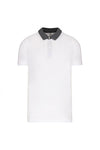 Polo de homem jersey bicolor-Branco / Cinza-S-RAG-Tailors-Fardas-e-Uniformes-Vestuario-Pro