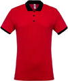 Polo de homem piqué bicolor-Vermelho / Preto-S-RAG-Tailors-Fardas-e-Uniformes-Vestuario-Pro