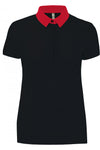 Polo de senhora jersey bicolor-Preto / Vermelho-XS-RAG-Tailors-Fardas-e-Uniformes-Vestuario-Pro