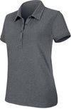 Polo de senhora manga curta mélange-Dark Grey Heather-XS-RAG-Tailors-Fardas-e-Uniformes-Vestuario-Pro