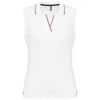 Polo de senhora sem manga-White / Navy / Red-XS-RAG-Tailors-Fardas-e-Uniformes-Vestuario-Pro