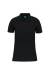 Polo dia-a-dia m\curta Senhora-Preto/Verde Kelly-XS-RAG-Tailors-Fardas-e-Uniformes-Vestuario-Pro