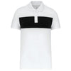 Polo manga curta de adulto-White / Black-S-RAG-Tailors-Fardas-e-Uniformes-Vestuario-Pro