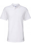 Polo piqué de Homem Softstyle-Branco-S-RAG-Tailors-Fardas-e-Uniformes-Vestuario-Pro