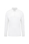 Polo piqué de manga comprida Homem-Branco-S-RAG-Tailors-Fardas-e-Uniformes-Vestuario-Pro