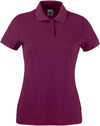 Polo piqué de senhora 65/35 (63-212-0)-Burgundy-XS-RAG-Tailors-Fardas-e-Uniformes-Vestuario-Pro