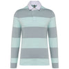 Polo rugby às riscas manga comprida unissexo-Light Grey / Ice Mint Stripes-XS-RAG-Tailors-Fardas-e-Uniformes-Vestuario-Pro