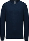 Pullover premium com decote em V-Azul Marinho Heather-XS-RAG-Tailors-Fardas-e-Uniformes-Vestuario-Pro