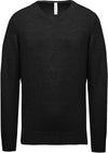 Pullover premium com decote em V-Preto Heather-XS-RAG-Tailors-Fardas-e-Uniformes-Vestuario-Pro