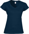 SOFT STYLE LADIE'S V-NECK T-SHIRT T-shirt de senhora com decote em V-Azul Marinho-S-RAG-Tailors-Fardas-e-Uniformes-Vestuario-Pro