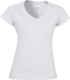 SOFT STYLE LADIE'S V-NECK T-SHIRT T-shirt de senhora com decote em V-Branco-S-RAG-Tailors-Fardas-e-Uniformes-Vestuario-Pro