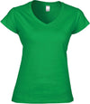 SOFT STYLE LADIE'S V-NECK T-SHIRT T-shirt de senhora com decote em V-Irish Verde-S-RAG-Tailors-Fardas-e-Uniformes-Vestuario-Pro