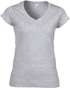 SOFT STYLE LADIE'S V-NECK T-SHIRT T-shirt de senhora com decote em V-RS Sport Grey-S-RAG-Tailors-Fardas-e-Uniformes-Vestuario-Pro
