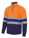 SWEATSHIRT BICOLOR COM FECHO-ECLER DE ALTA VISIBILIDADE-Laranja/Marinho-L-RAG-Tailors-Fardas-e-Uniformes-Vestuario-Pro