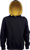 SWEATSHIRT DE CRIANÇA COM CAPUZ EM CONTRASTE-Preto / Amarelo-6/8-RAG-Tailors-Fardas-e-Uniformes-Vestuario-Pro