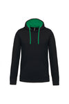 SweatShirt Homem c\capuz em constraste (1 de 2)-Preto/Kelly Green-XS-RAG-Tailors-Fardas-e-Uniformes-Vestuario-Pro