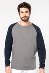 Sweatshirt BIO bicolor de homem com decote redondo e mangas raglan-RAG-Tailors-Fardas-e-Uniformes-Vestuario-Pro