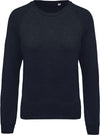 Sweatshirt BIO de senhora com decote redondo e mangas raglan (1 de 2)-French Azul Marinho Heather-XS-RAG-Tailors-Fardas-e-Uniformes-Vestuario-Pro