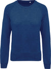 Sweatshirt BIO de senhora com decote redondo e mangas raglan (1 de 2)-Ocean Azul Heather-XS-RAG-Tailors-Fardas-e-Uniformes-Vestuario-Pro