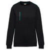 Sweatshirt Day To Day unissexo com bolso com fecho em zip contraste-Black / Kelly Green-XS-RAG-Tailors-Fardas-e-Uniformes-Vestuario-Pro