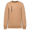 Sweatshirt Day To Day unissexo com bolso com fecho em zip contraste-Camel / Black-XS-RAG-Tailors-Fardas-e-Uniformes-Vestuario-Pro