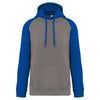 Sweatshirt com capuz bicolor de adulto-Grey heather/Sporty royal blue-XS-RAG-Tailors-Fardas-e-Uniformes-Vestuario-Pro