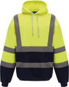 Sweatshirt com capuz de alta visibilidade-Hi Vis Amarelo / Azul Marinho-S-RAG-Tailors-Fardas-e-Uniformes-Vestuario-Pro