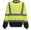 Sweatshirt de alta visibilidade-Hi Vis Amarelo / Azul Marinho-S-RAG-Tailors-Fardas-e-Uniformes-Vestuario-Pro